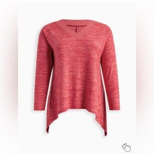 NEW Torrid V-neck red sweater, 5X